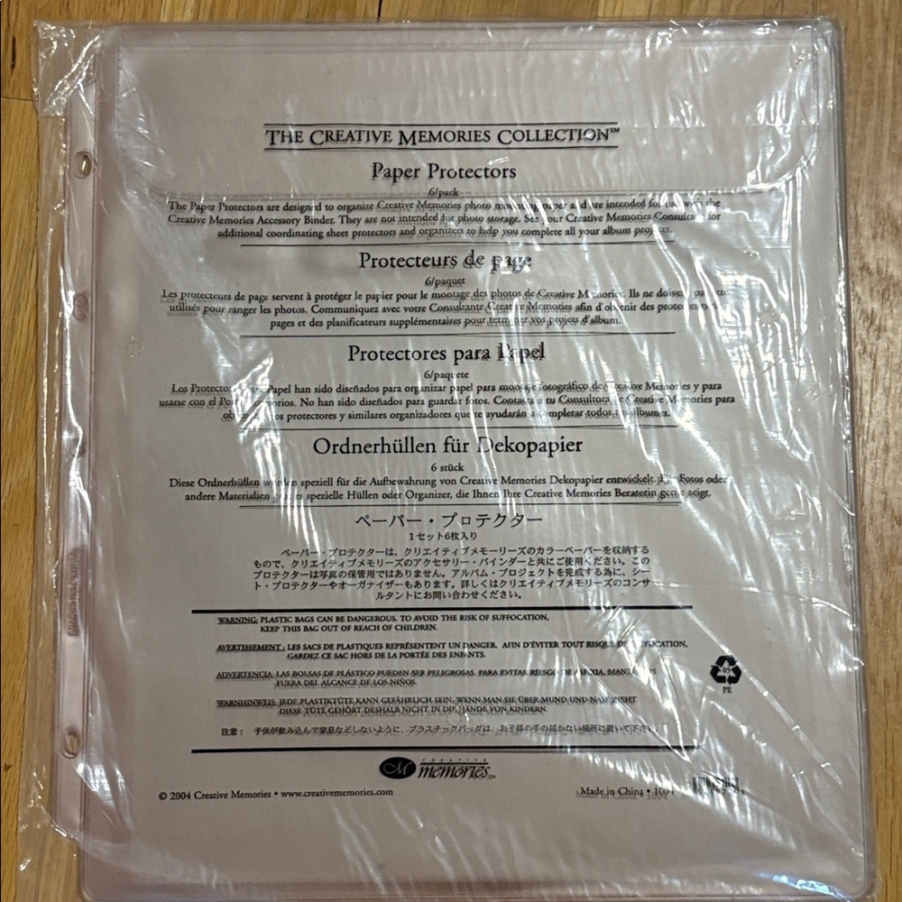 Creative Memories Collection Paper Protectors 6/Pack